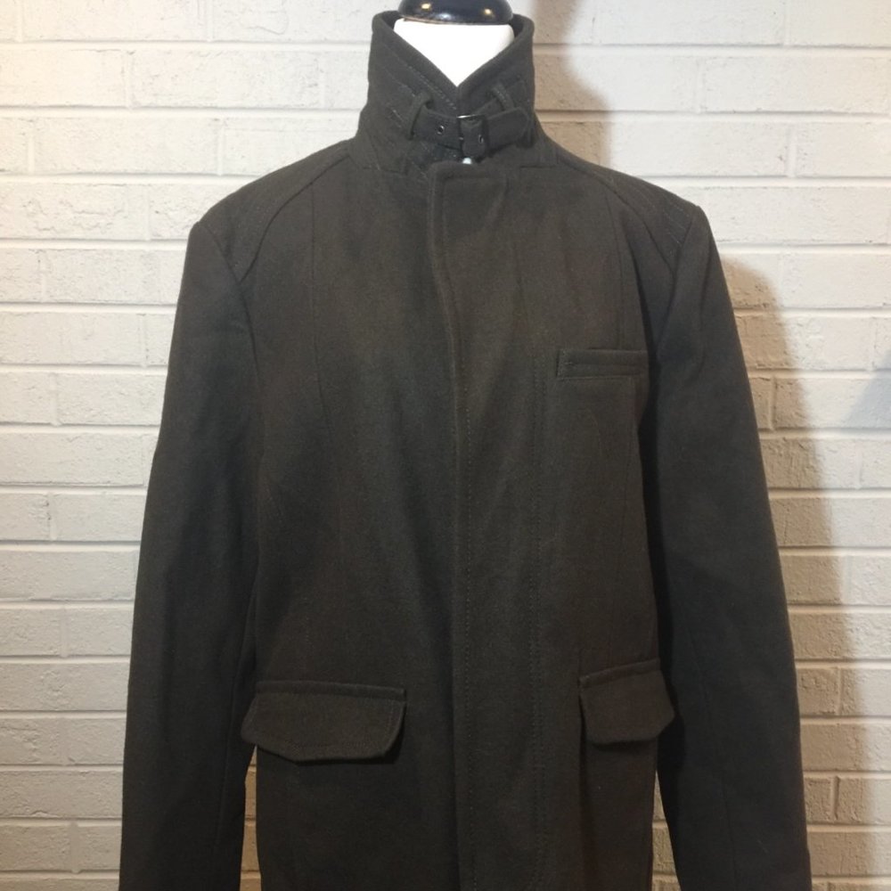 Kenneth Cole Men Outerwear Brown Wool Blend Jacket Size‎ S
